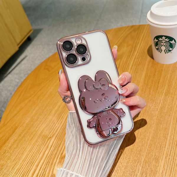 Support téléphone miroir Hello Kitty pour bureau, usage horizontal et vertical