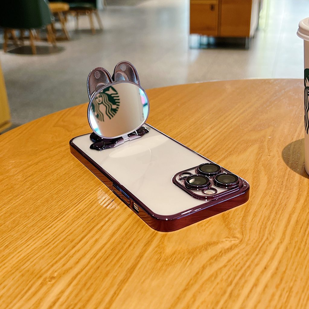 Support téléphone miroir Hello Kitty pour bureau, usage horizontal et vertical